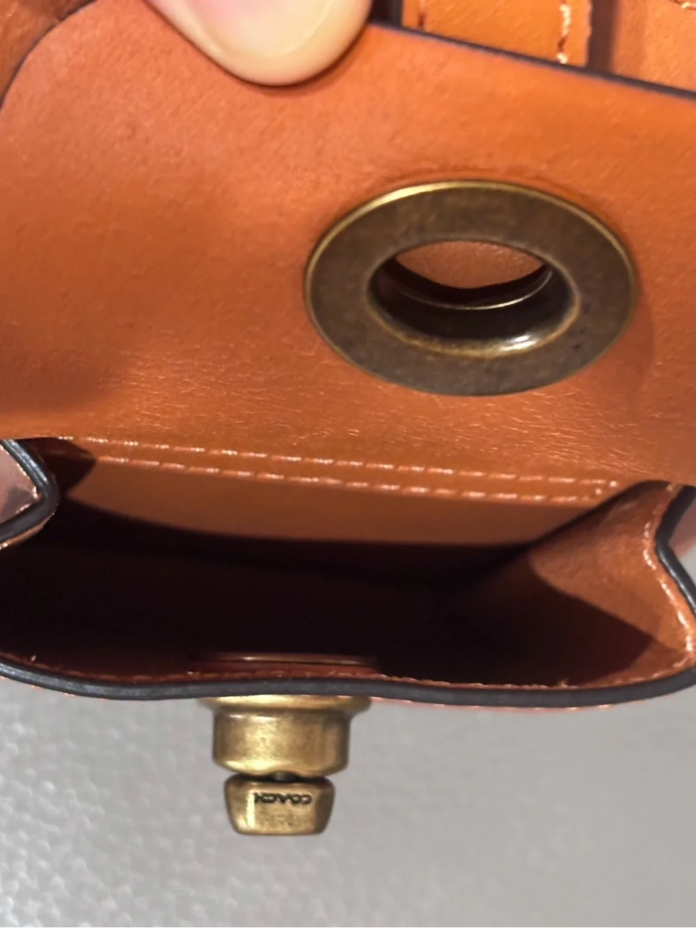 Coach Leather Satchel twin turnlock top handle handbag *like new*